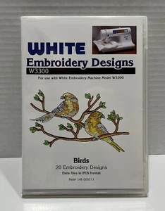 Birds Embroidery Designs Card Fits  Deco Brother Baby Lock White Simplicity - Picture 1 of 5