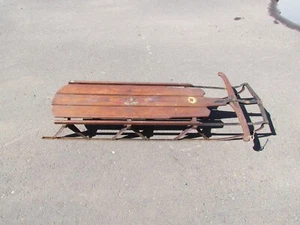 Flexible Flyer Yankee Clipper Wooden Sled 59 1/2 Inches Long - Picture 1 of 12
