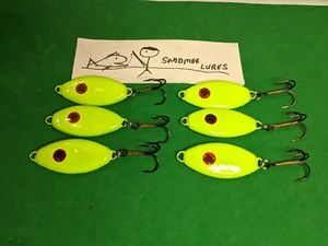 6 - 1 1/8 oz JIG JIGGING CASTING LASTRA DI PIOMBO CUCCHIAIO DA PESCA ESCHE Chartreuse - Foto 1 di 6