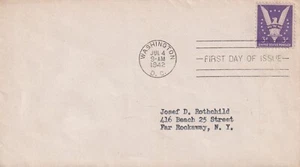 STAMP US SCOTT 905 "Victory Eagle-Win The War" 3 CENT 1942 FDC - H - Picture 1 of 1