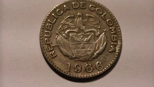 1966 COLOMBIA 10 CENTAVOS DIE CRACKS ERROR INDIAN CHIEF CALARCA COLLECTIBLE NICE - Picture 1 of 16