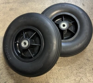 TWO 8" x 2" (200x50) Caster Tire Wheels Jazzy & Jet Wheelchairs 8x2 BLACK 608z - Picture 1 of 4