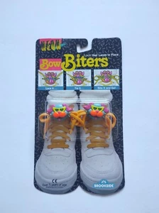 Puppy Hearts Vintage Retro Bow Biters Brookside 1989 Neon shoe accessories - Picture 1 of 4