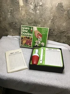 Vintage 1965 Spare-Time Bowling Table Top Dice Game Complete w/Extra Scorecards - Picture 1 of 7