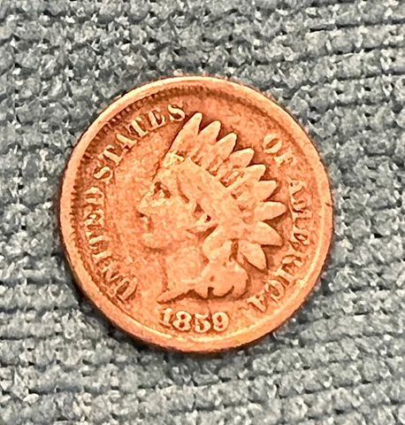 1859 1c United States Indian Head Cent - One Year Type Coin/Penny Cover