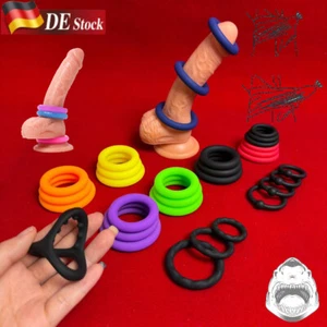 Silikon Penisringe Cockring Hodenring Prostata Massage Erektionsring Penisring - Bild 1 von 107