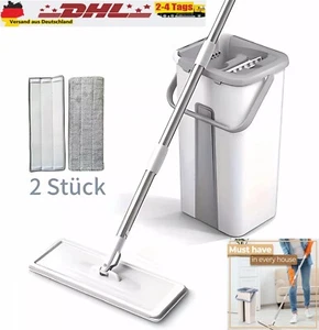 Fregona limpiaparabrisas plano con cubo regalo +2* juego de fregona de microfibra almohadillas - Imagen 1 de 24