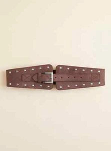 Torrid Studded Buckle Waist Belt Brown 00X 0X #41456 - Picture 1 of 2