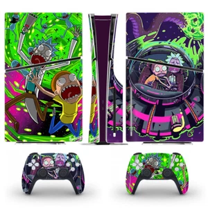 Rick and Morty Vinyl skin do PS5 Slim Disk Edition, konsoli i kontrolera - Zdjęcie 1 z 6
