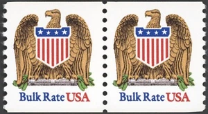 1991 US Scott # 2602, USA Bulk Rate (10c) Eagle & Shield Coil Pair, MNH - Bild 1 von 1