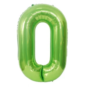 40" Giant Green Zero Birthday Party 0 Number Float Balloon Supplies Decoration - Picture 1 of 1