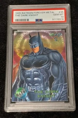 1995 Batman Forever Metal #35 The Dark Knight PSA 10 Gem Mint Val Kilmer - Image 1 of 2