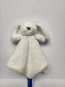 Mud Pie Bunny Rabbit White Fluffy Security Blanket Lovey Plush Blankie - Picture 1 of 5