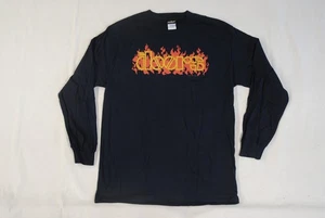 THE DOORS FLAMING LOGO T SHIRT NEW OFFICIAL BAND GROUP RARE WINTERLAND - Picture 1 of 5