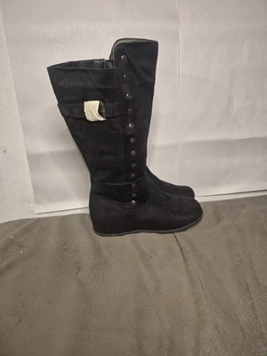 New Wanted Knee High Full Zip Black Boots Size 6 - Image 1 of 4
