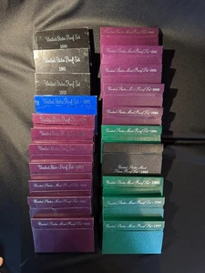 Lot Of 21 U.S. Mint Proof Sets - 1980-1997       FREE SHIPPING! - Picture 1 of 4