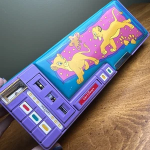 Lion King Pop Up 5 Button Pencil Case Vintage With Calendar Sharpener Thermomete - Picture 1 of 13
