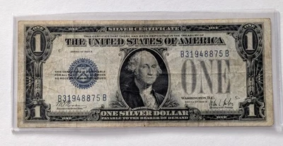 US One Dollar, 1928 B, $1 Silver Certificate Funny Back - Image 1 of 2