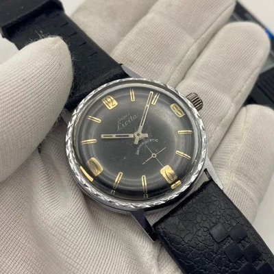 Authentic Licita Super Watch Men’s Rare Black Dial 17j Swiss Made Classic 1950s - Image 1 of 4