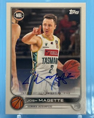 2022-23 Topps NBL Autograph #94 Josh Magette Auto Tasmania Jackjumpers #d /50 - Image 1 of 3