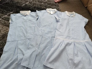 Girls Blue School Gingham Summer Dress Bundle Age 12-13 Years F&F George - Picture 1 of 12