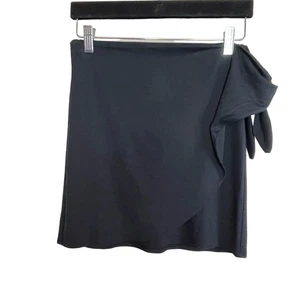 Wilfred Aritzia Black Sarong Mini Skirt S Faux Wrap Bodycon Chic - Picture 1 of 6