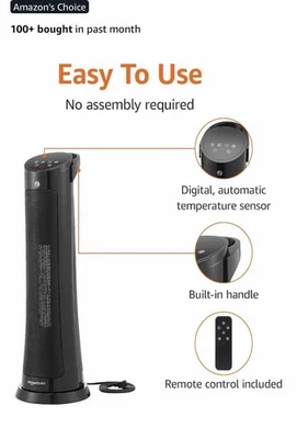 Amazon Basics 28-Inch Oscillating Tower Heater - Image 1 of 4