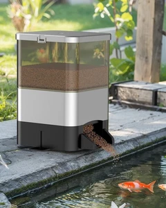 Automatic Fish Feeder for Pond 7.5 L Large Capacity Vacation Timer Pond Fish Fee - Picture 1 of 9