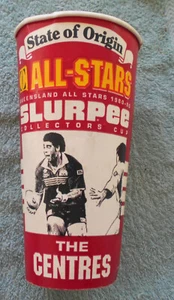 #G.  1990  RUGBY LEAGUE  WAX CARDBOARD  CUP - MAL MENINGA, QUEENSLAND ORIGIN - Picture 1 of 4