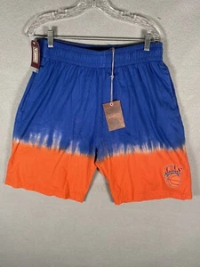 NY Knicks Mitchell & Ness NBA Shorts Sz Medium M Blue Orange Tie Dye Cotton NWT - Picture 1 of 11