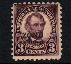 OPC 1927 Canal Zone 3c Lincoln Sc#98 Perf 10 MH Crease Fault 47127 - Picture 1 of 2
