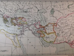 1931 Diadochi Reign Alexander the Great Vintage Middle East Map 6.5 x 9.5" C21-9 - Picture 1 of 3