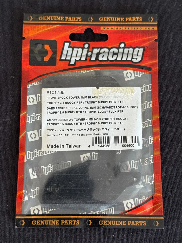 HPI Racing Trophy Buggy Front Shock Tower 4mm Black 101788 - Image 1 of 1