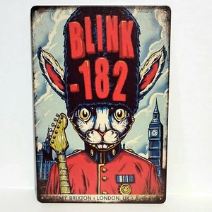 Blink 182 London Rustic Vintage Metal Tin Signs Man Cave Garage - Picture 1 of 1