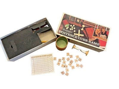 Vintage Scrabble Sentence Cube Game Complete S&R Games 1971 Word Letters - Image 1 of 4