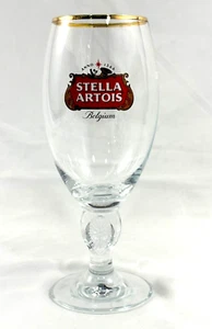 Vintage Beer Glasses Stella Artois Gold Rimmed 40 CL Pub Style Nice - Picture 1 of 11