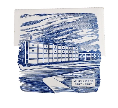 Mueller’s Building 1867-1967 Ceramic Tile Trivet Cork Backed Vtg Massachusetts - Image 1 of 4