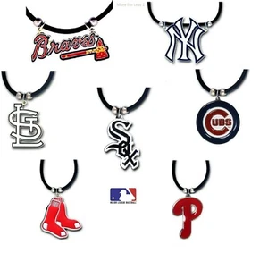 1 NEW Necklace 23” cord XL Big Logo MLB Jumbo Charm Men or Women CHOOSE TEAM - Picture 1 of 8