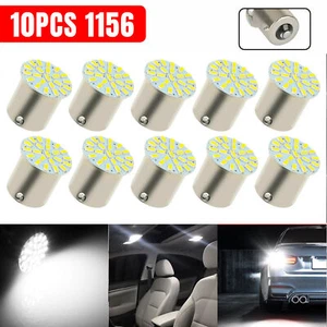 10PACK White LED Car Bulb 1156 BA15S 1206 22SMD Brake Turn Tail Revese Light - Bild 1 von 10