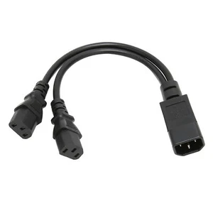 IEC320 C14 To 2 X C13 Female Y Splitter Power Cords 1 In 2 Out 2500W 10A NDE - Photo 1/12