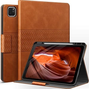 PU Leather Folio Smart Case Cover Stand for iPad Pro 12.9” 3/4/5/6 Gen - Brown - Picture 1 of 9