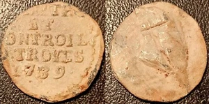 Plomb de scellé - tissu - Troyes (10) 1739 ! - Bild 1 von 1