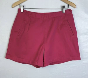 Vintage 90's B. Moss Women's Hot Pink Flat Front Side Zip Shorts Sz 10  - Imagen 1 de 4