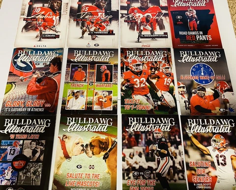 Georgia Bulldogs Football 2020 Illustrated & Roster Card Rare Pandemic SeasonSet Cover