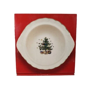 Nikko Happy Holidays Vegetable Bowl Christmas Tree Porcelain 10" Made in Japan - Picture 1 of 8