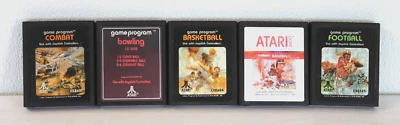 Lot of 5 Atari Games Football, Bowling, Basketball, Baseball and Combat - Image 1 of 4
