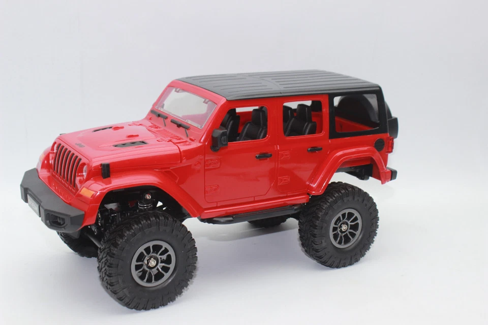 Double E Jeep Wrangler 1:14 RC rot  CAR 4x4 Allrad RTR + Akku NEU OVP - Bild 1 von 4