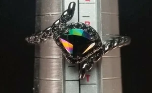  Neu mit Etikett FJ duftende Juwelen SS schwarz mystische Hexerei böse Einhorn Ring Gr. 10  - Bild 1 von 5