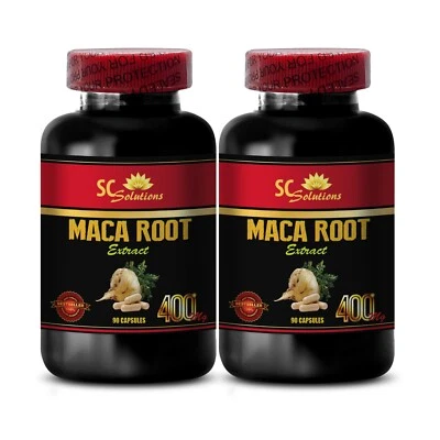 Suplementos de raíz de maca para hombres - EXTRACTO DE RAÍZ DE MACA 400 MG - refuerzo de testosterona 2 Foto 1 de 4
