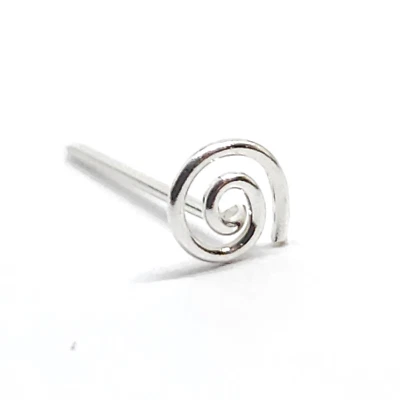 Naso Borchia Spirale Girocollo 22g (0,6mm) Argento 925 Spirituale Pieghevole ... - Immagine 1 di 4